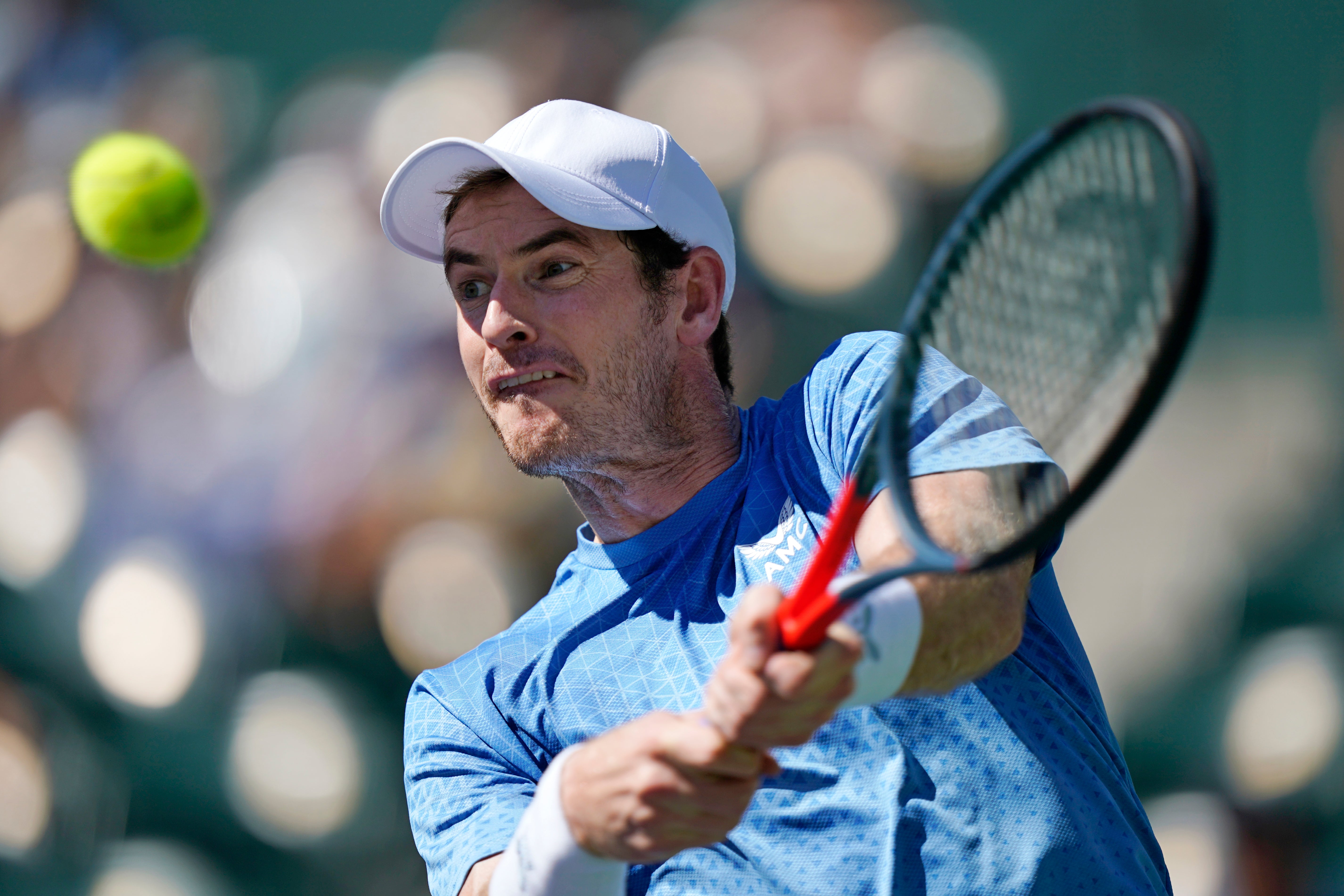 Andy Murray battled to victory over Carlos Alcaraz at Indian Wells (Mark J. Terrill/AP)