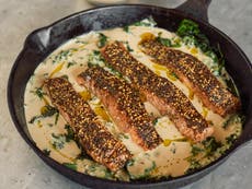Pair salmon with za’atar and tahini for a real treat