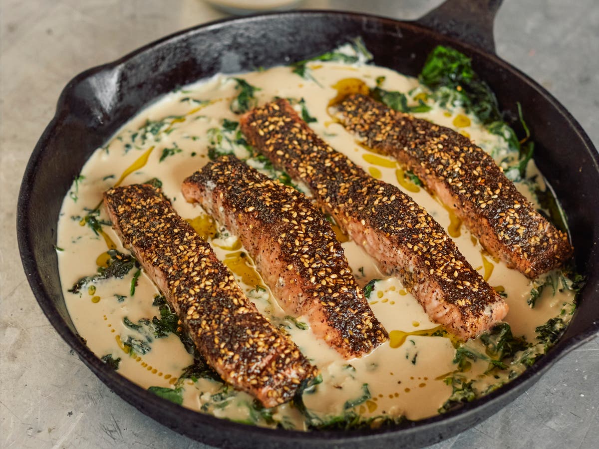 Pair salmon with za’atar and tahini for a real treat Pair salmon with za’atar and tahini for a real treat