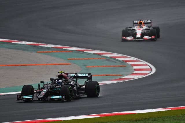<p>Valtteri Bottas of Mercedes beat Max Verstappen of Red Bull to the win in Istanbul</p>