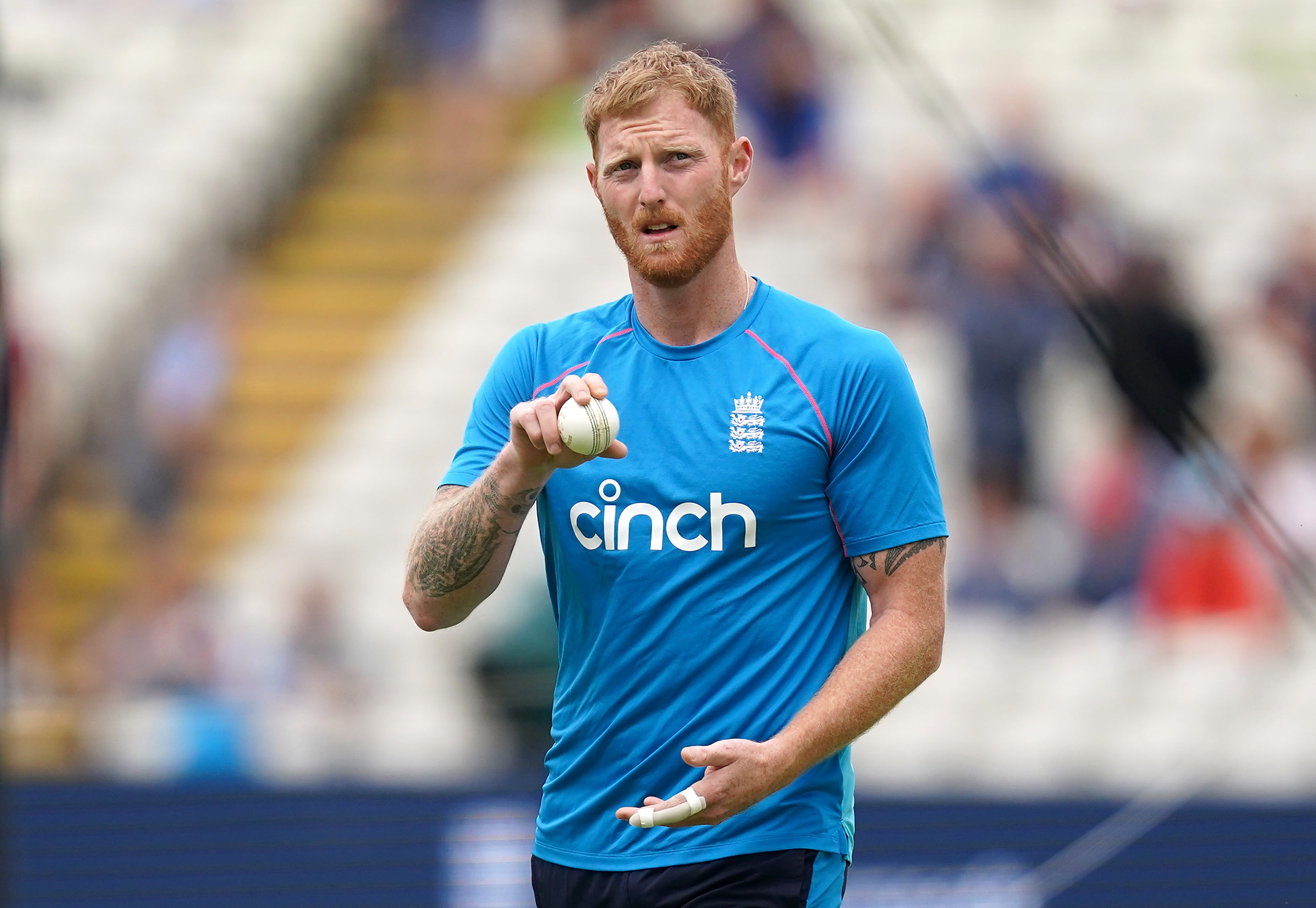 Ben Stokes is making progress with his recovery from a broken finger (Martin Rickett/PA)