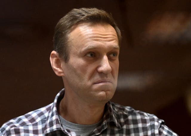 <p>Russian opposition leader Alexei Navalny at a court hearing in Moscow earlier this year </p>