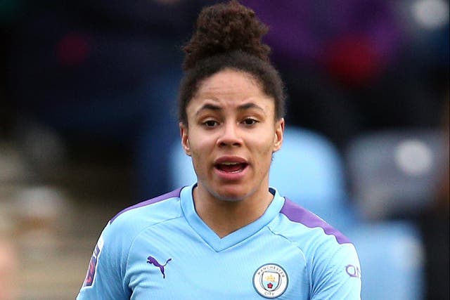 <p>Manchester City’s Demi Stokes says it is important that players keep taking the knee (Nigel French/PA)</p>