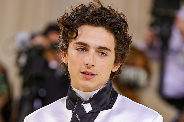 <p>Timothee Chalamet photographed in September 2021</p>