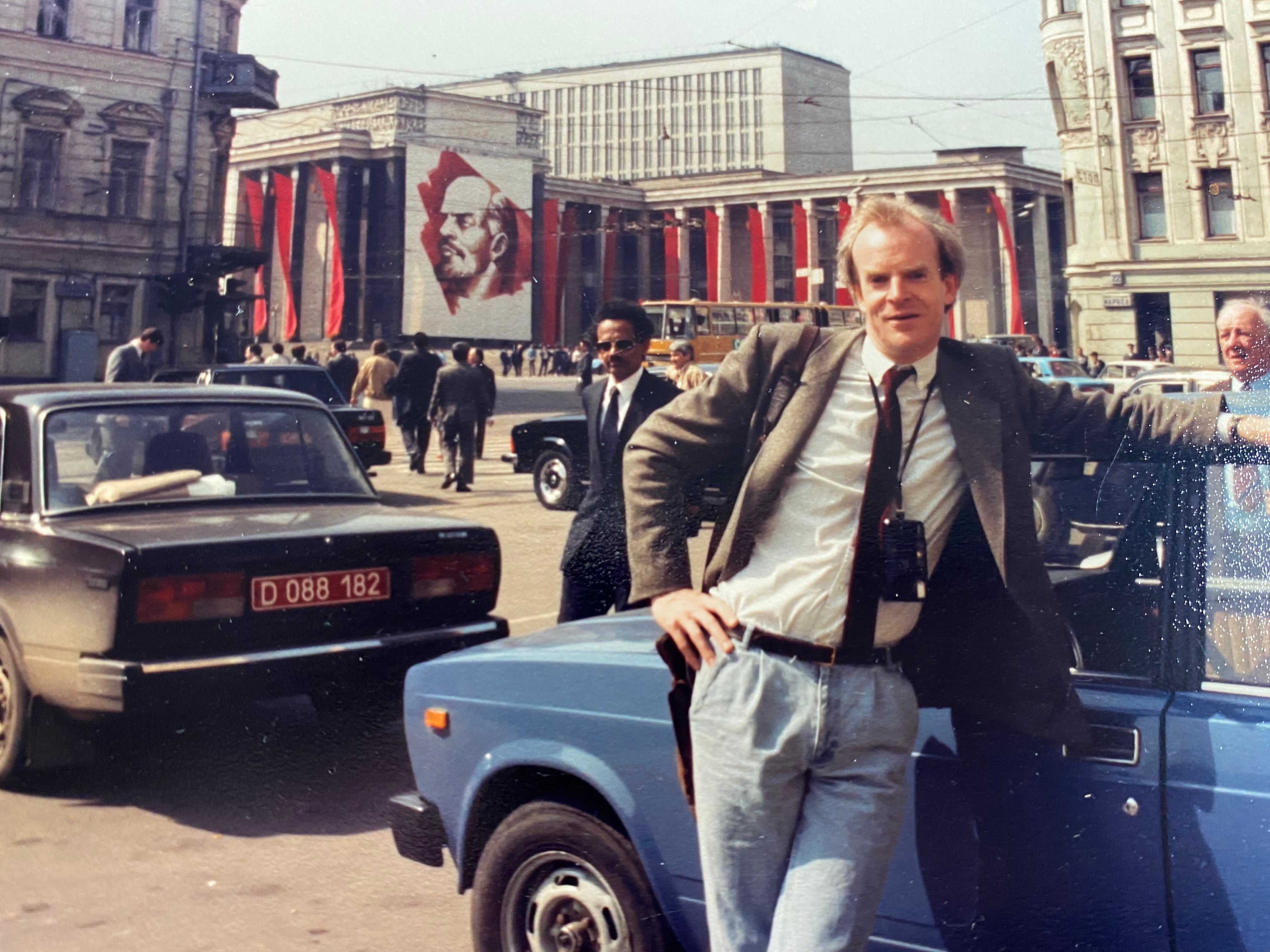 Rupert Cornwell pictured in Moscow in 1987