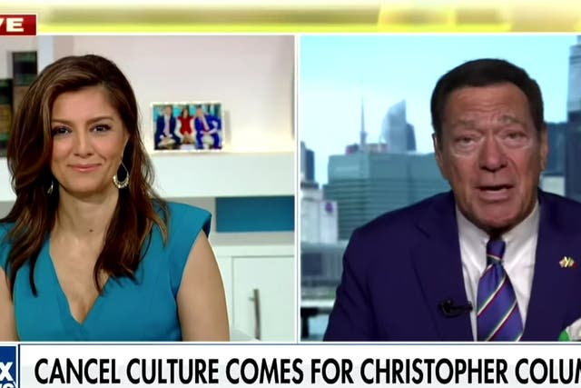 <p>Fox News host Rachel Campos-Duffy interviewed comedian Joe Piscopo for Columbus Day</p>