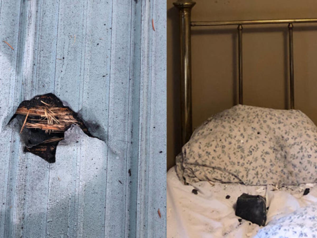 Rock that crashed through roof on to sleeping woman’s bed could have been meteorite, she says - The Independent