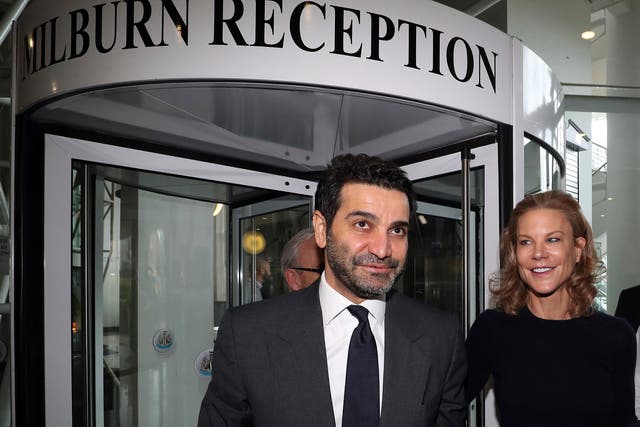 Amanda Staveley and her husband Mehrdad Ghodoussi (Scott Heppell/AP)