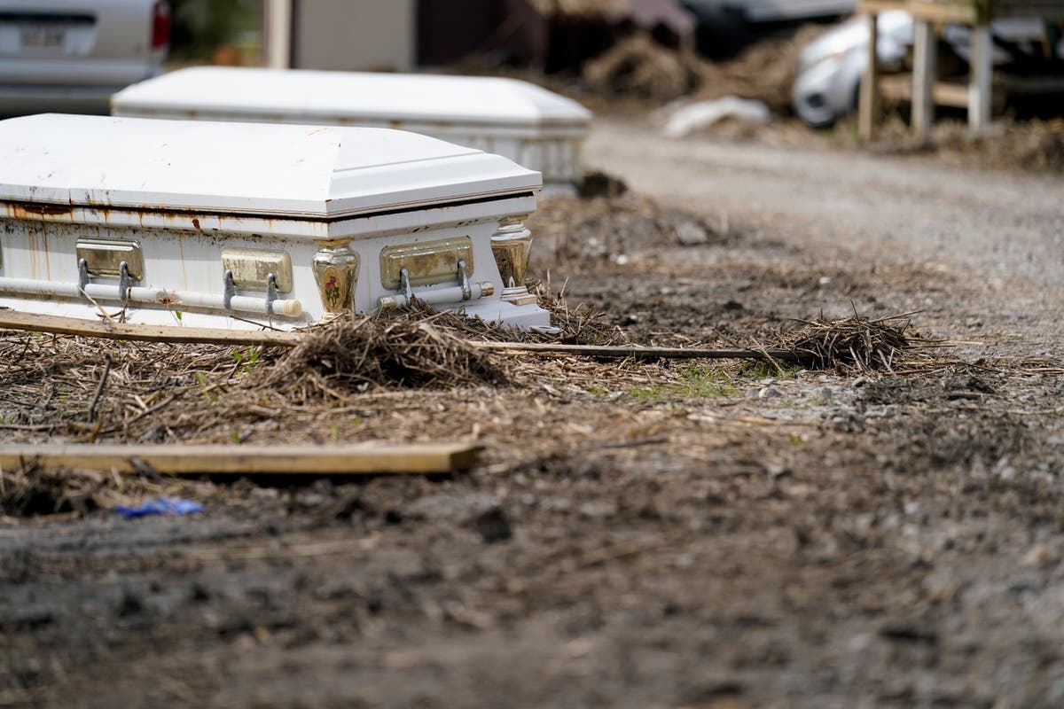 Hurricane Ida in Louisiana: Caskets, vaults still displaced Hurricane Ida in Louisiana: Caskets, vaults still displaced
