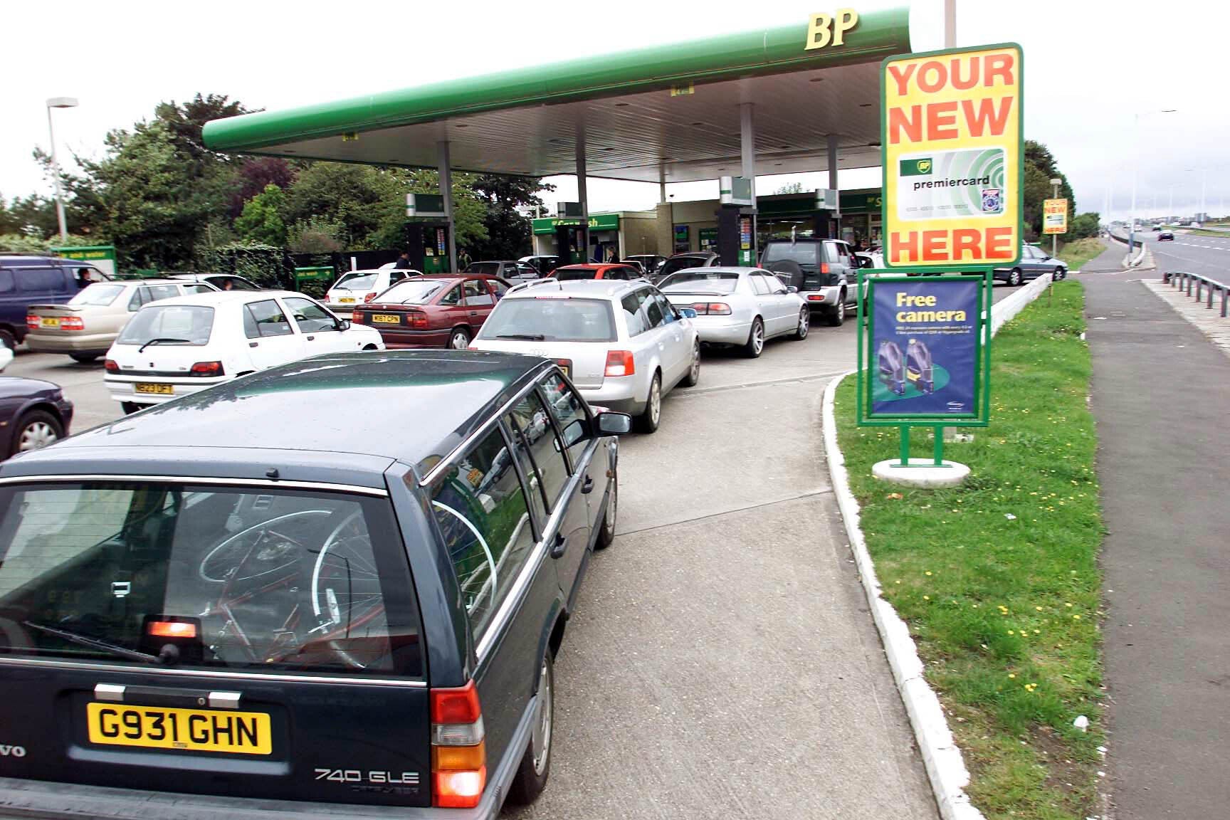 Shoppers have cut back on trips to the supermarket to save petrol amid Britain’s fuel crisis, new figures show (Owen Humphreys/PA)