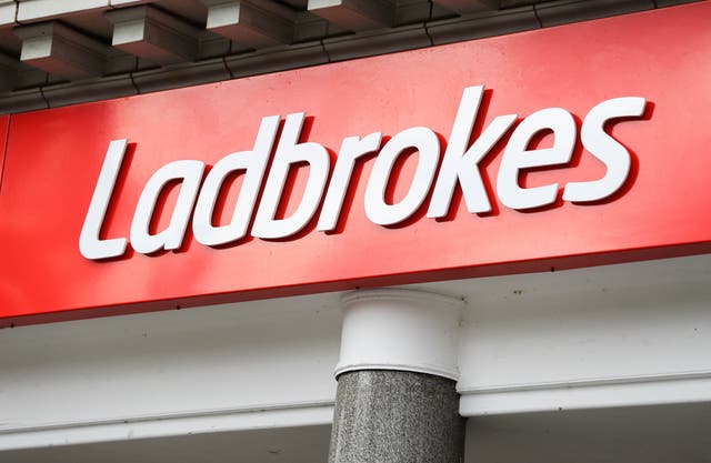 Ladbrokes, Nottingham City Centre. Betting giant Entain has highlighted higher revenues for the past three months (Mike Egerton/PA)