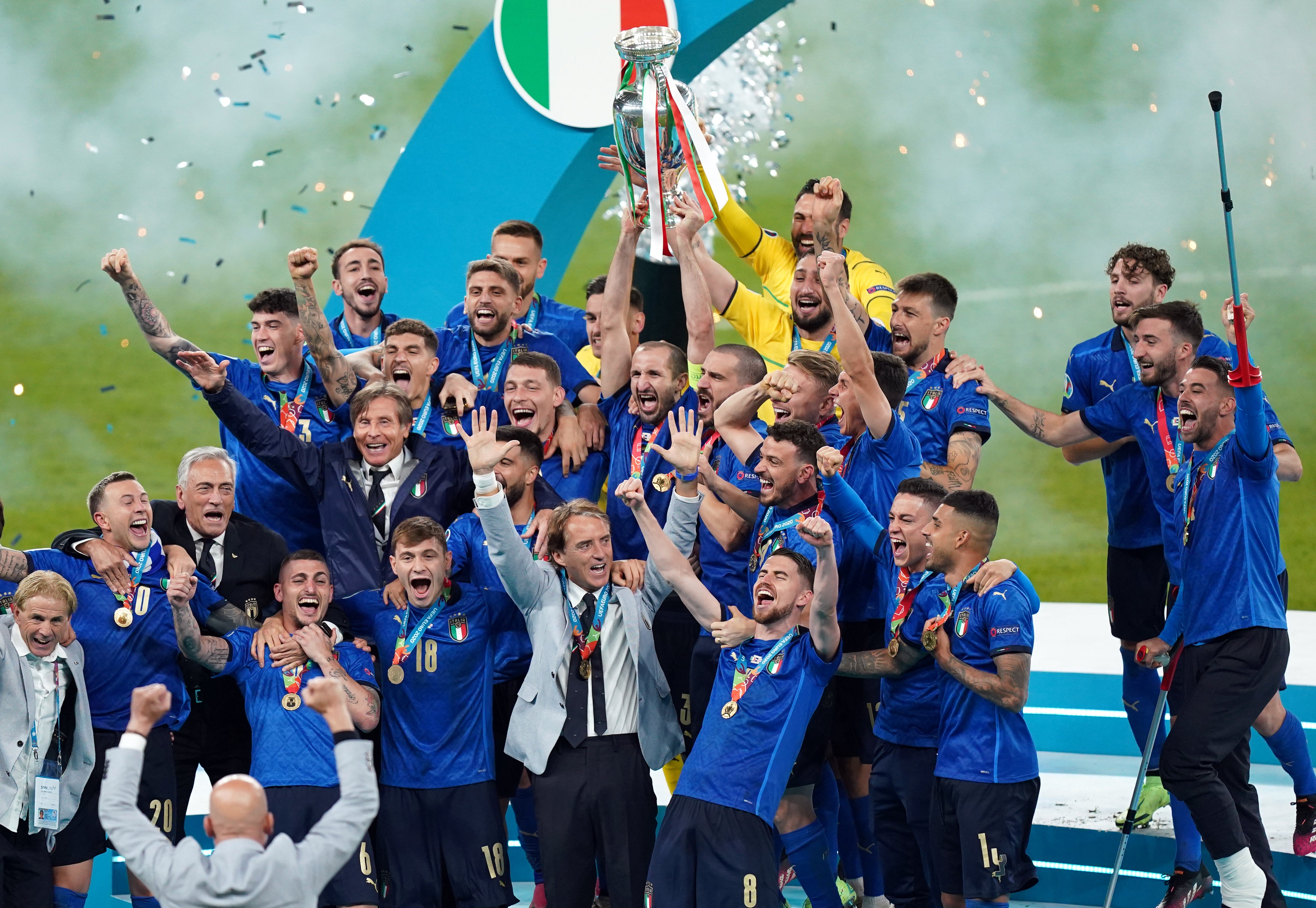 Italy earlier this year emerged triumphant at Euro 2020, which was staged in 11 cities across Europe (Mike Egerton/PA)