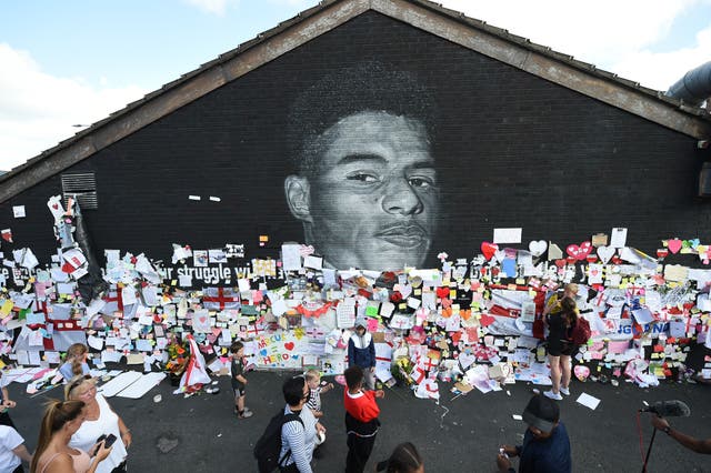 <p>The 23-year-old footballers mural in   Withington, South Manchester can now be viewed on Google Street View. </p>