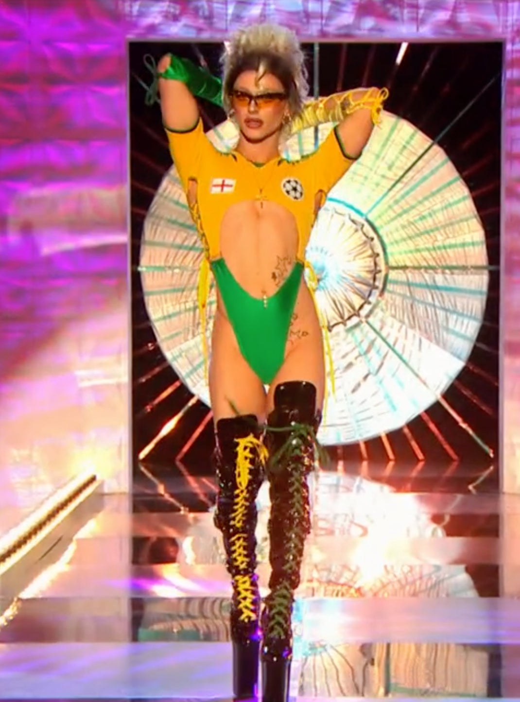 Bimini’s Norwich City outfit from ‘Drag Race UK'