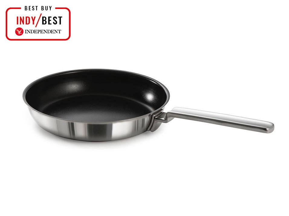 18/10 Stainless Steel Saute Pan Granite Teflon Coating 11-inch Chef¡¯s Opening Skillets Eono by  Non-Stick Frying Pan Induction 28cm Suitable for All Hob Types Omelette Pan with Cool Handle