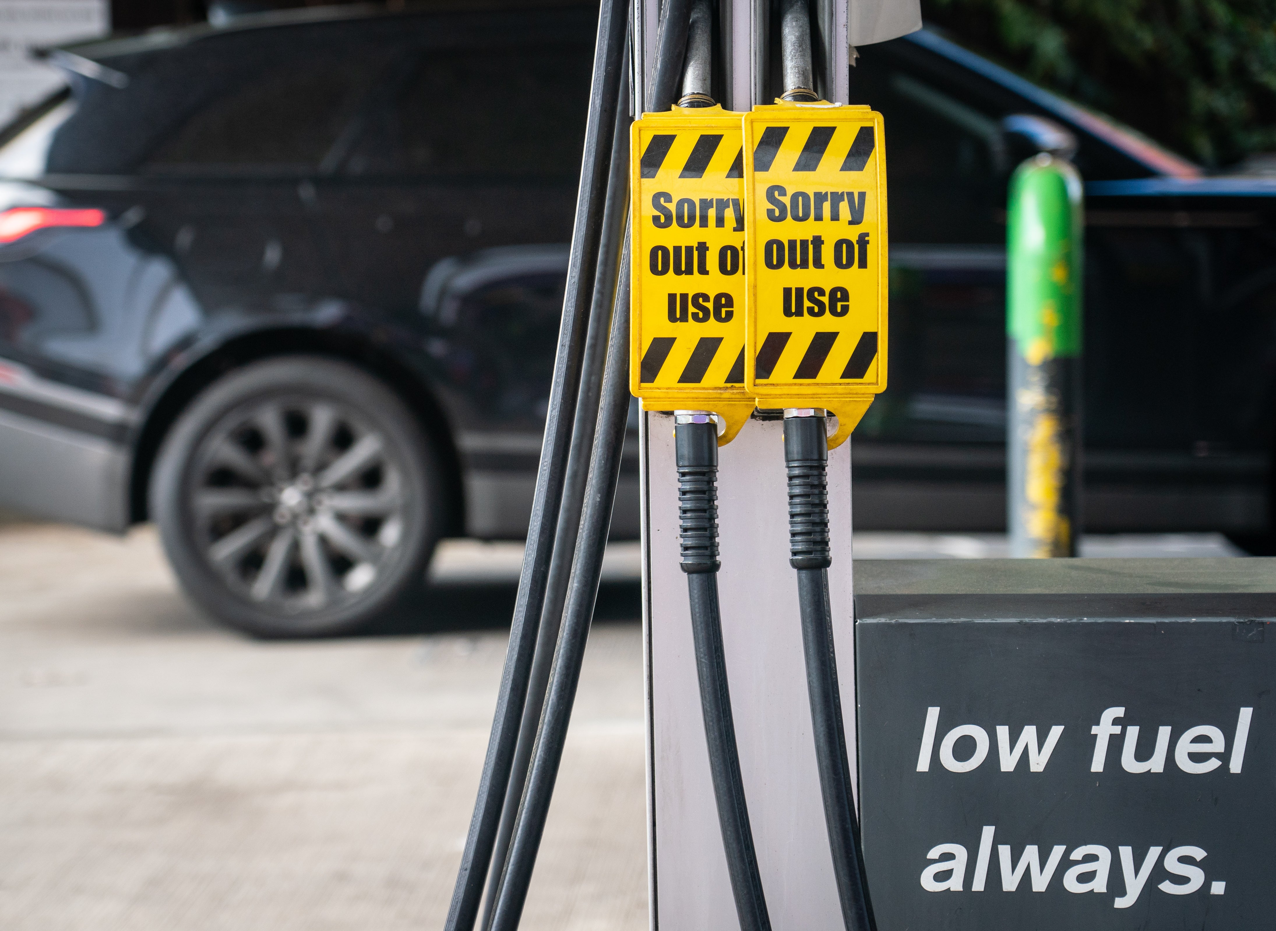 The fuel crisis begin when demand surged after BP announced it would have to close a handful of its petrol stations last month (Dominic Lipinski/PA)