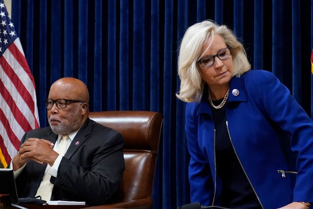 <p>Liz Cheney and Bennie Thompson begin the first House select committee hearing on the 6 January attack on the US Capitol </p>