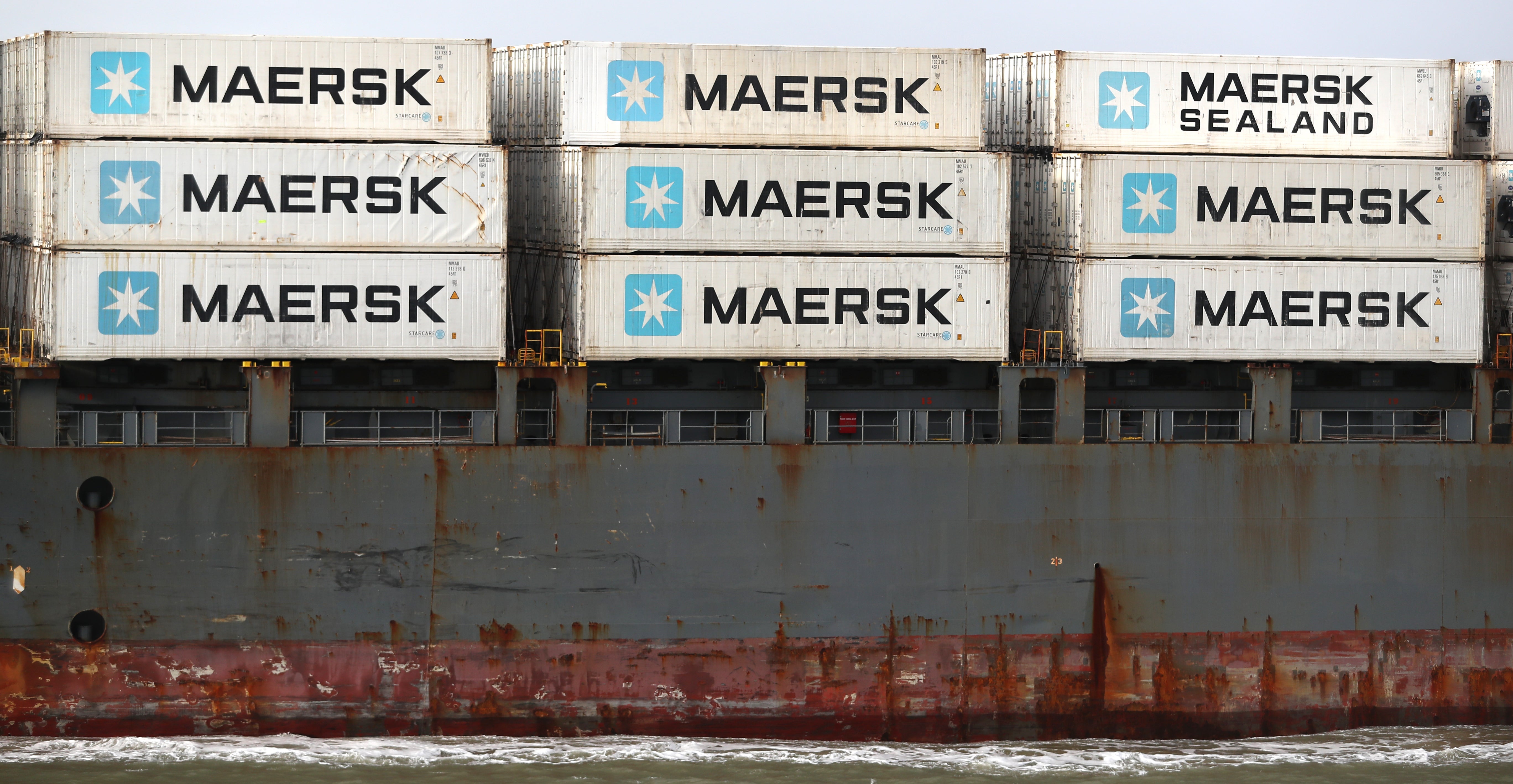 Maersk is diverting vessels away from UK ports because of a build-up of cargo (Andrew Matthews/PA)
