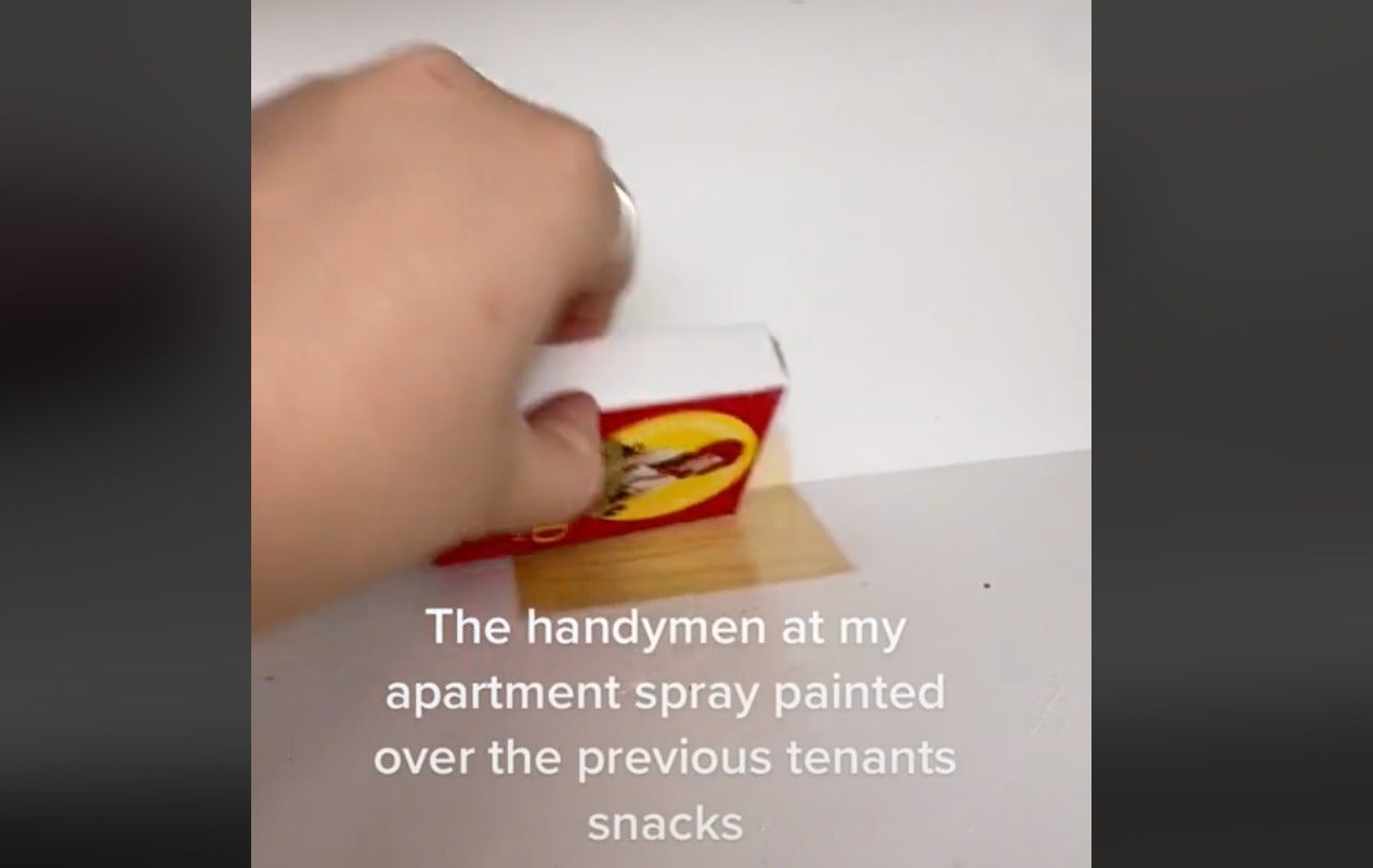 Landlord bizarrely paints over tenants belongings rather than removing them