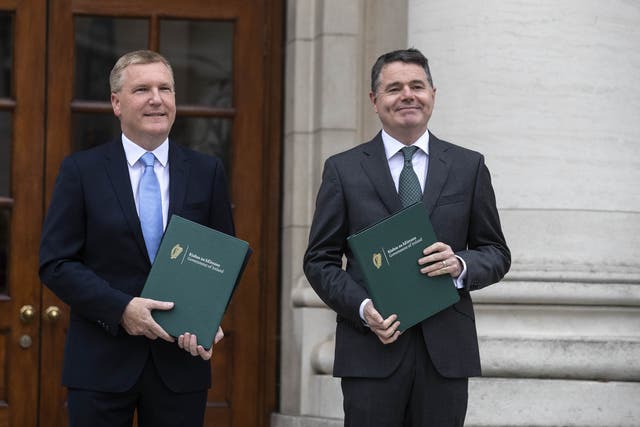 Michael McGrath and Paschal Donohoe (Damien Eagers/PA)