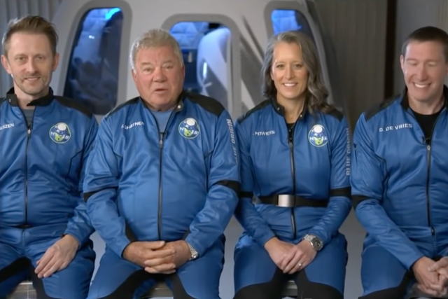 <p>The new Blue Origin crew </p>