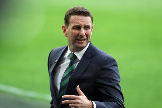 Northern Ireland manager Ian Baraclough saw his side lose in Bulgaria (Brian Lawless/PA).