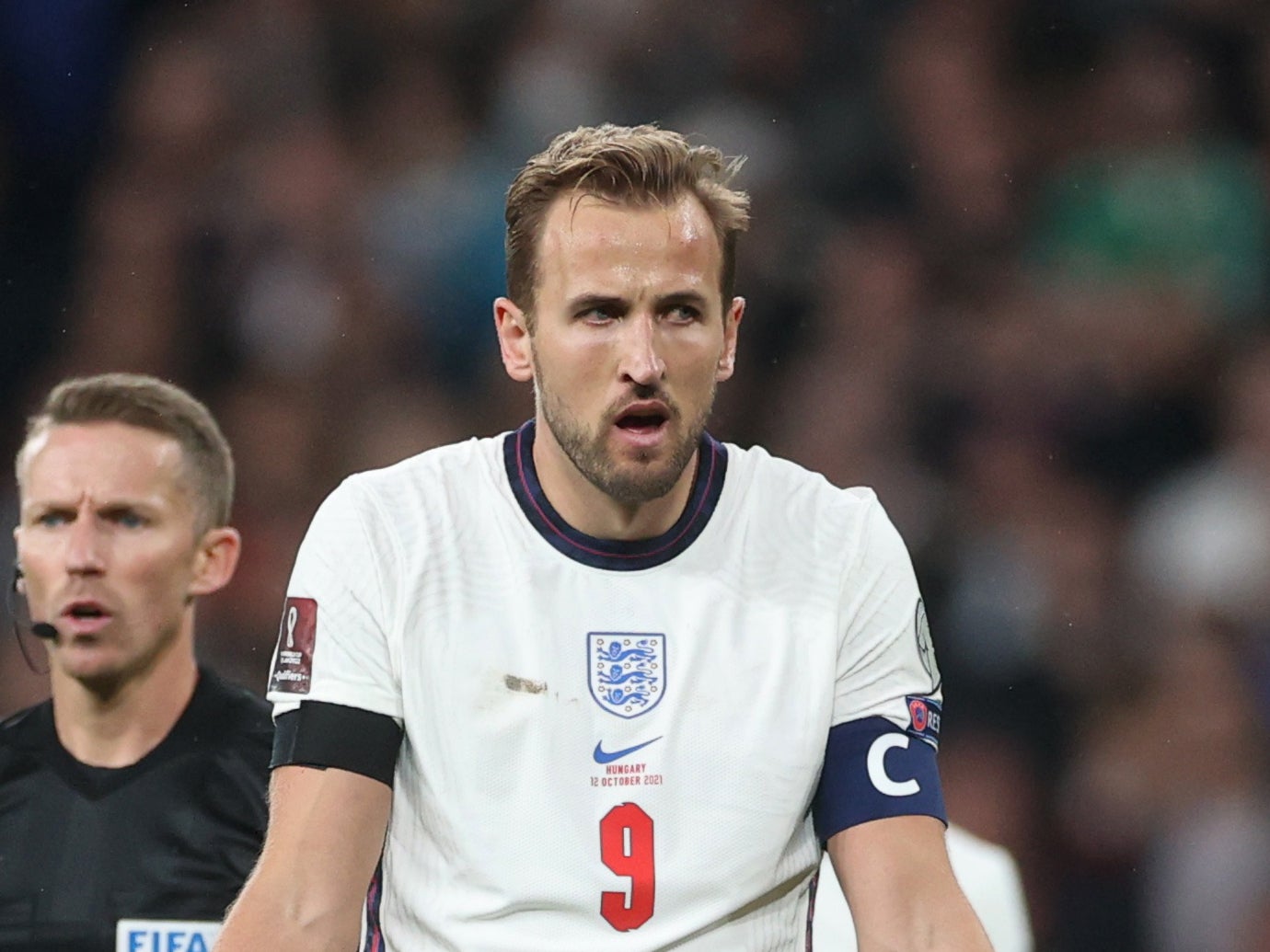 Harry Kane expresses frustration at Wembley on Tuesday