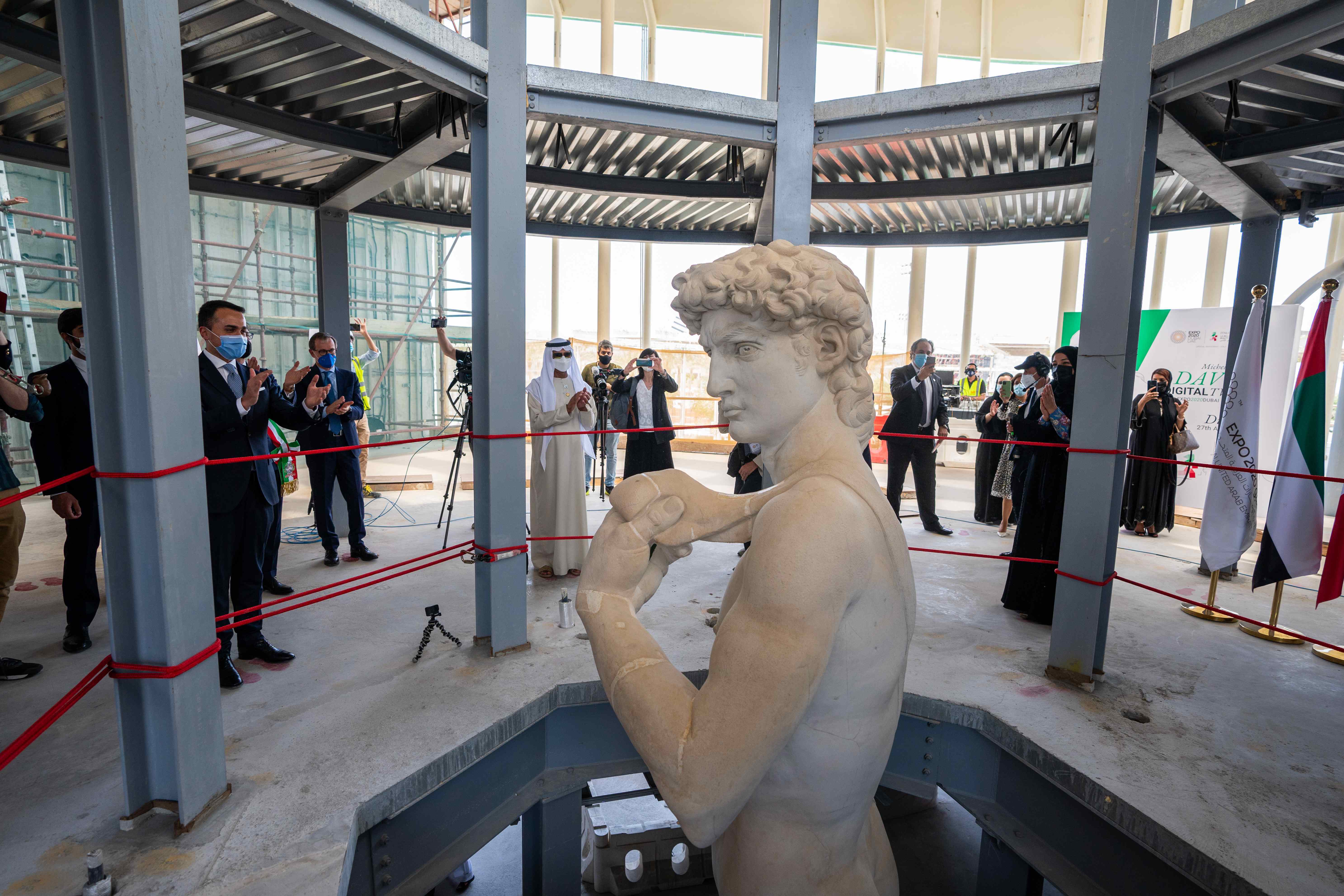 A 3D printed version of David at the Italian Pavilion (Mohammad Shahrooei/Expo 2020 Dubai/PA)