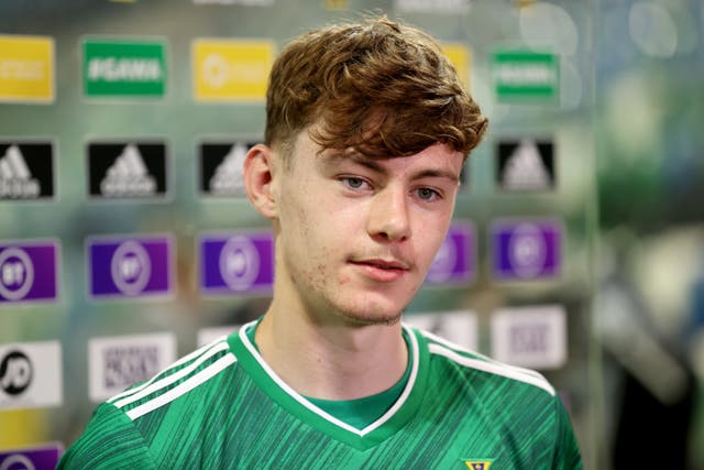 Conor Bradley had another impressive night in a Northern Ireland shirt (Liam McBurney/PA)