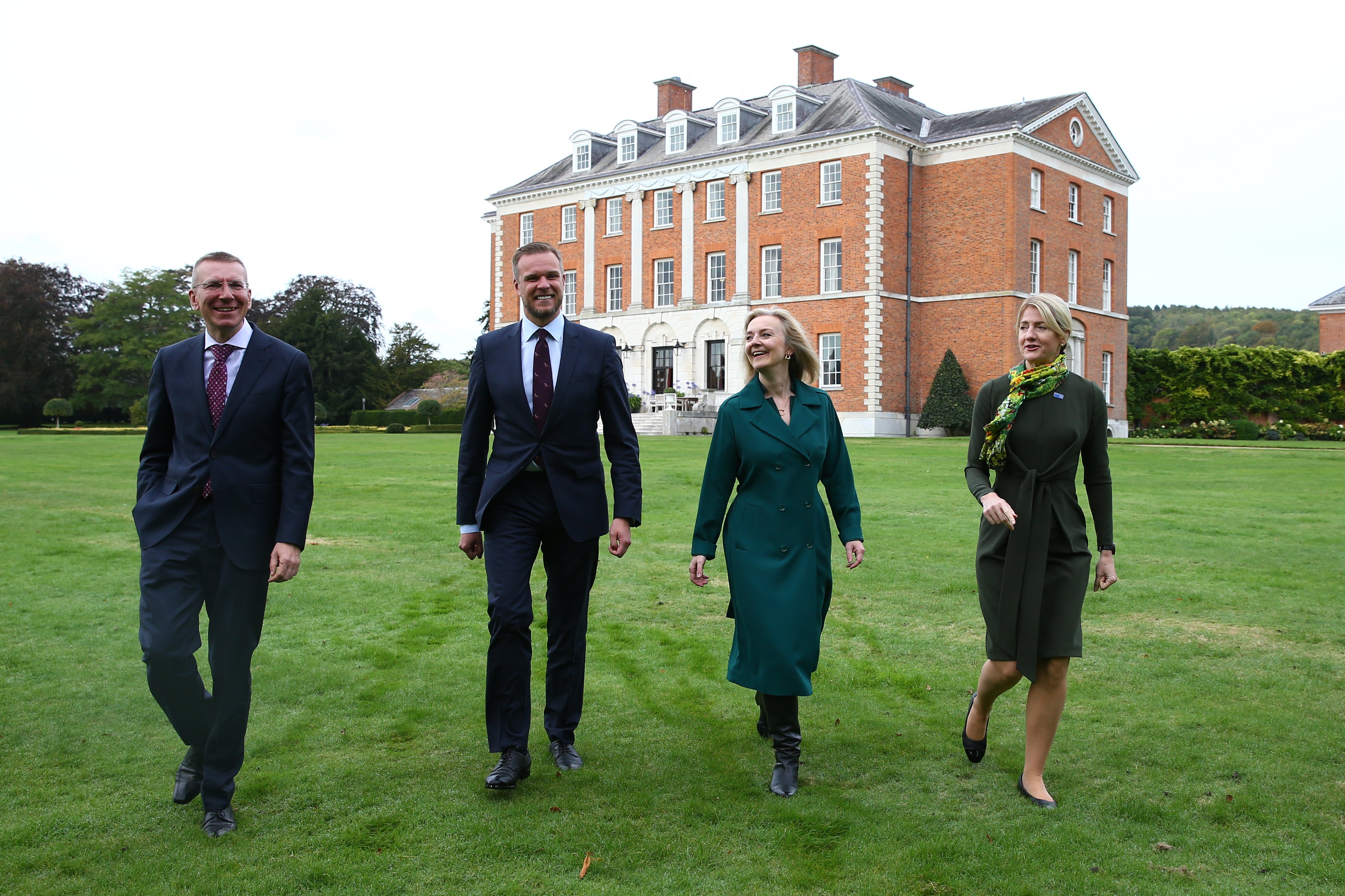 Liz Truss meets with Baltic counterparts at Chevening house
