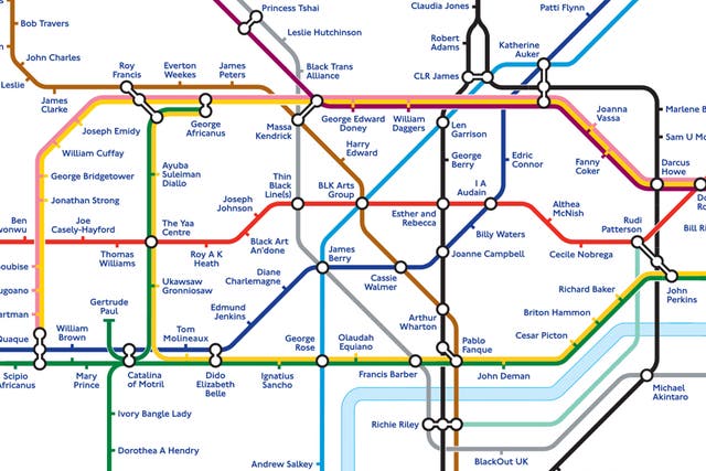 <p>The Black History Tube Map</p>