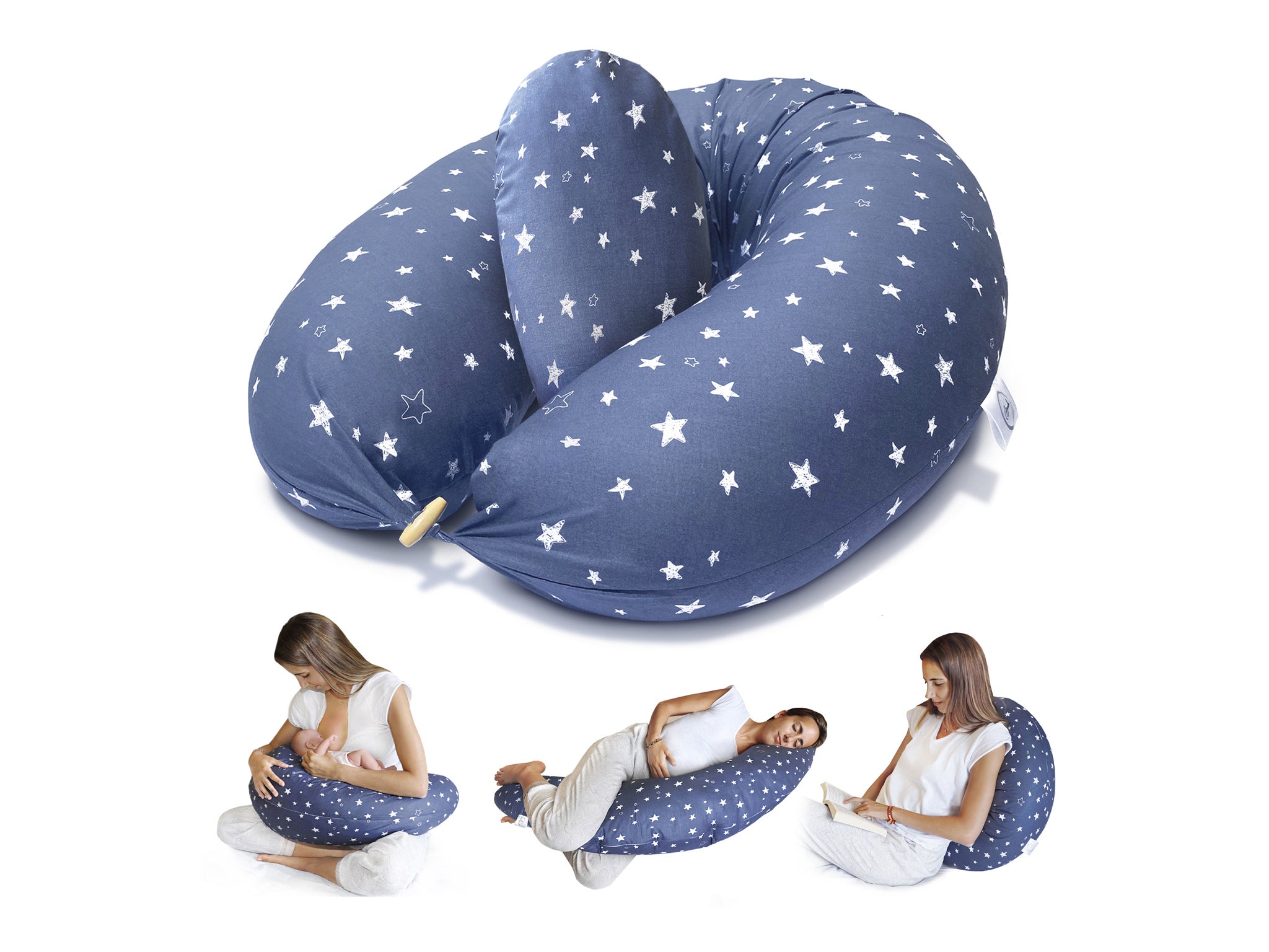 Two V Shape Maternity & Body Pillows Cases Pair Cover:Chocolate 