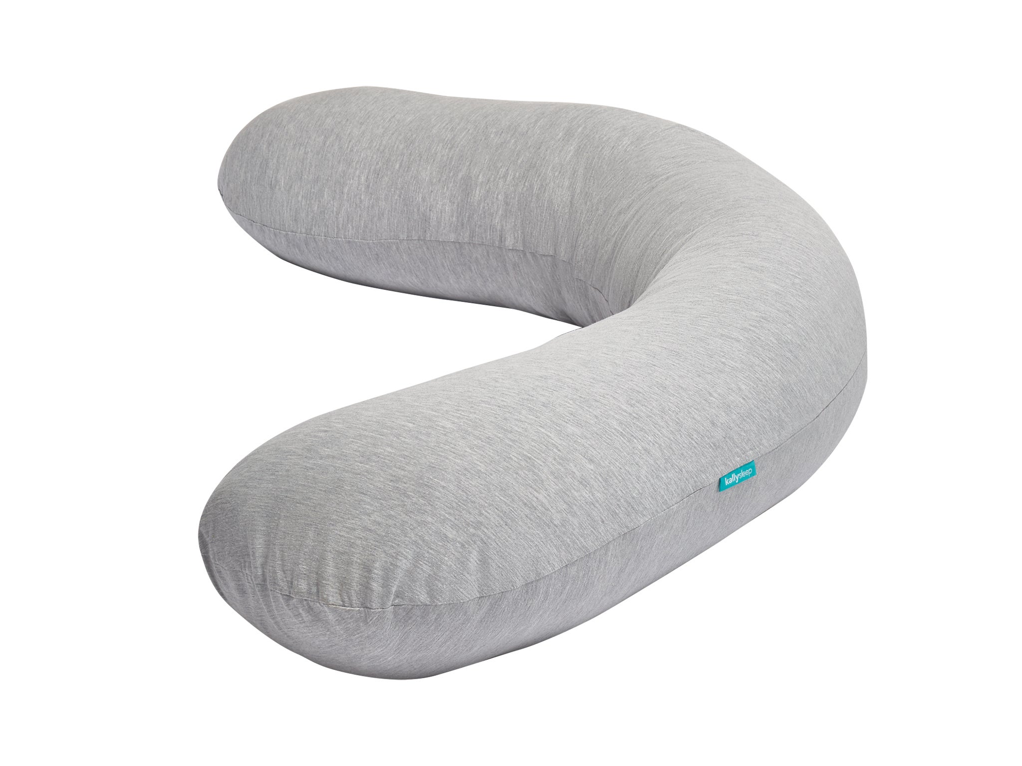 Made in the UK Pregnancy & Maternity Body Pillow Large Grey Jersey Premium Shredded Memory Foam Filling Back Byre® Support Pillow Neck & Leg Pain Relief 