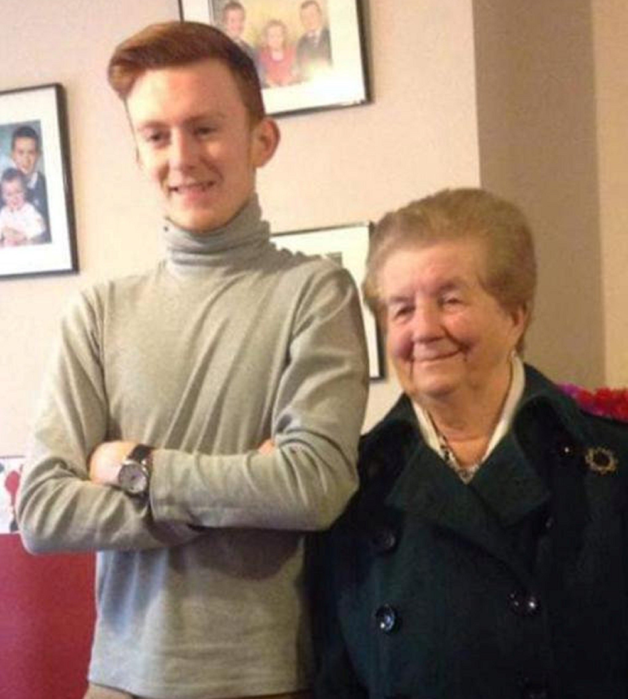 Billy Hood pictured with his grandmother