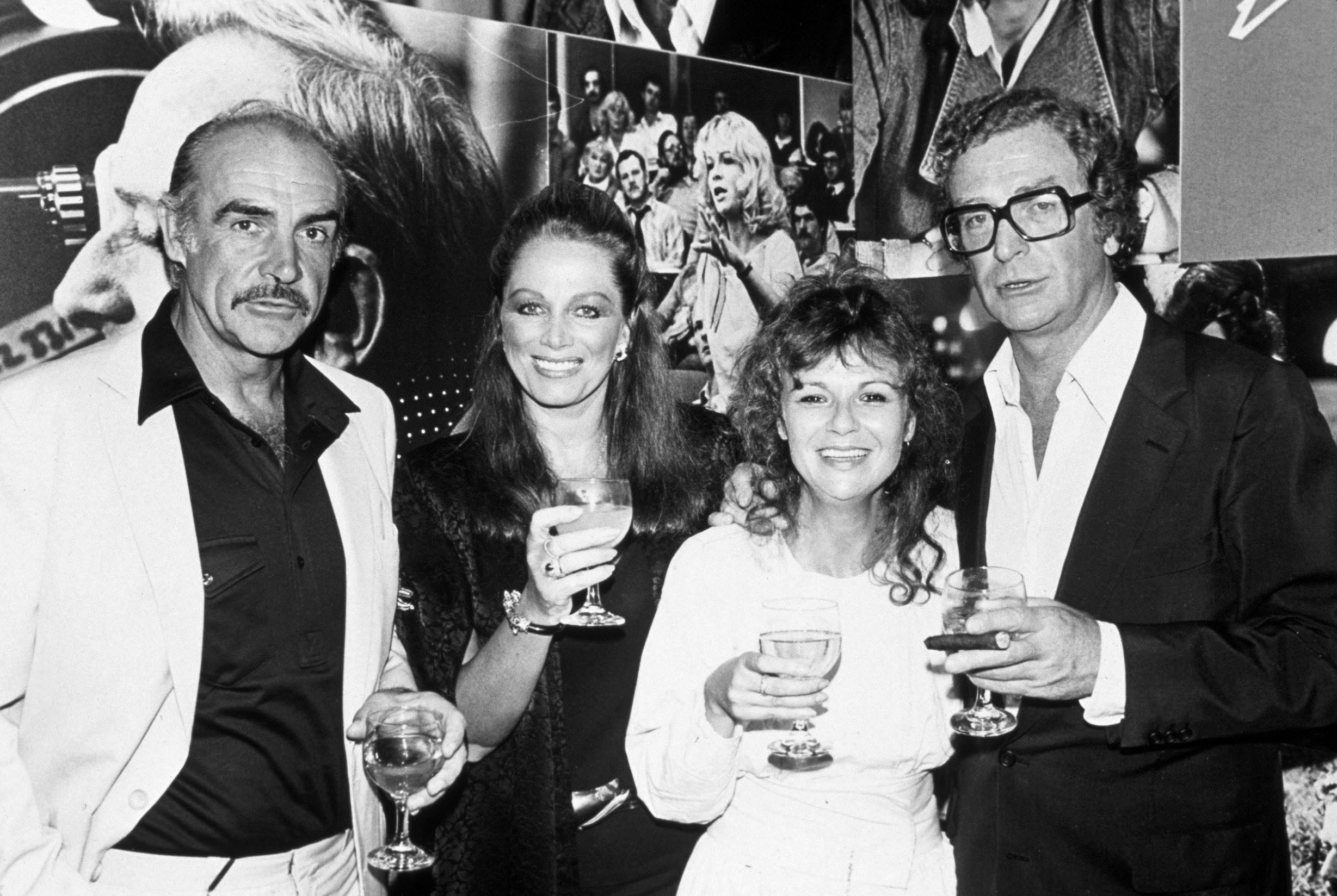 At the premiere of ‘Educating Rita’ in 1983, with Sean Connery, Julie Walters and Michael Caine