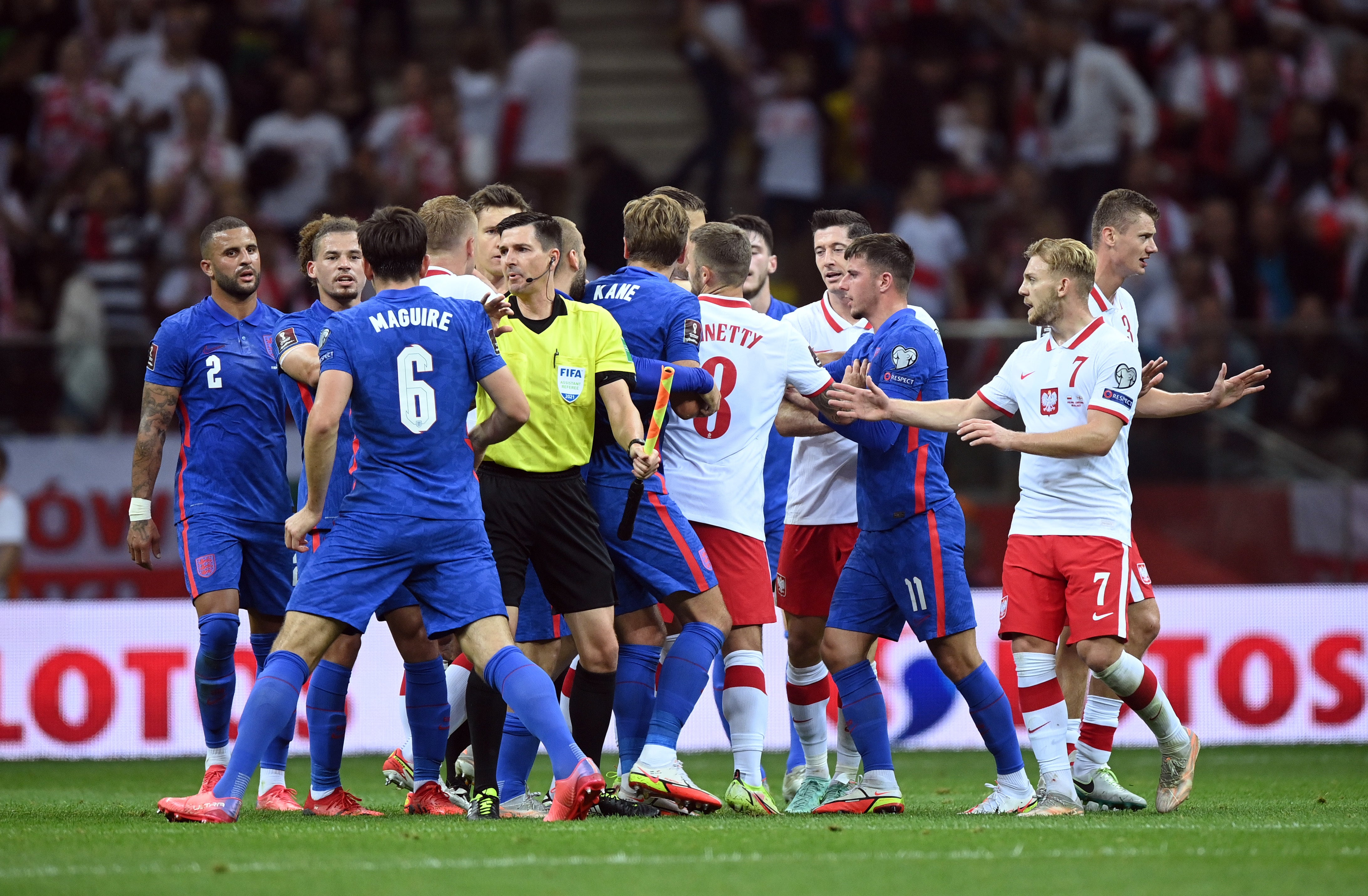 FIFA will take no disciplinary action over a confrontation between Kyle Walker and Kamil Glik which sparked a melee in the Poland v England World Cup qualifier last month (Rafal Oleksiewicz/PA)