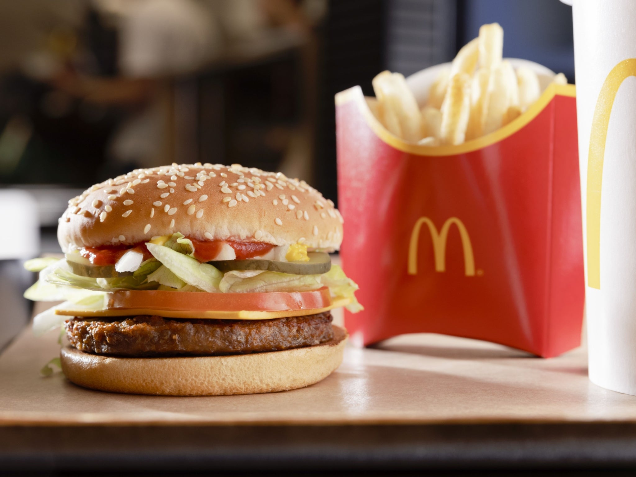 The McPlant burger is now available at 250 McDonald’s restaurants across the UK
