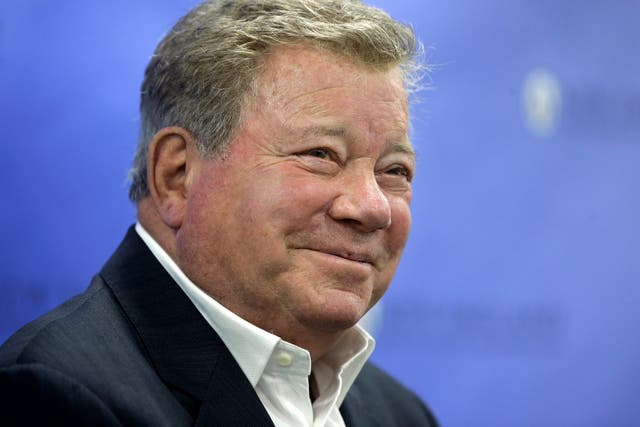<p>William Shatner has made history as the oldest person in space (Steven Senne/AP)</p>