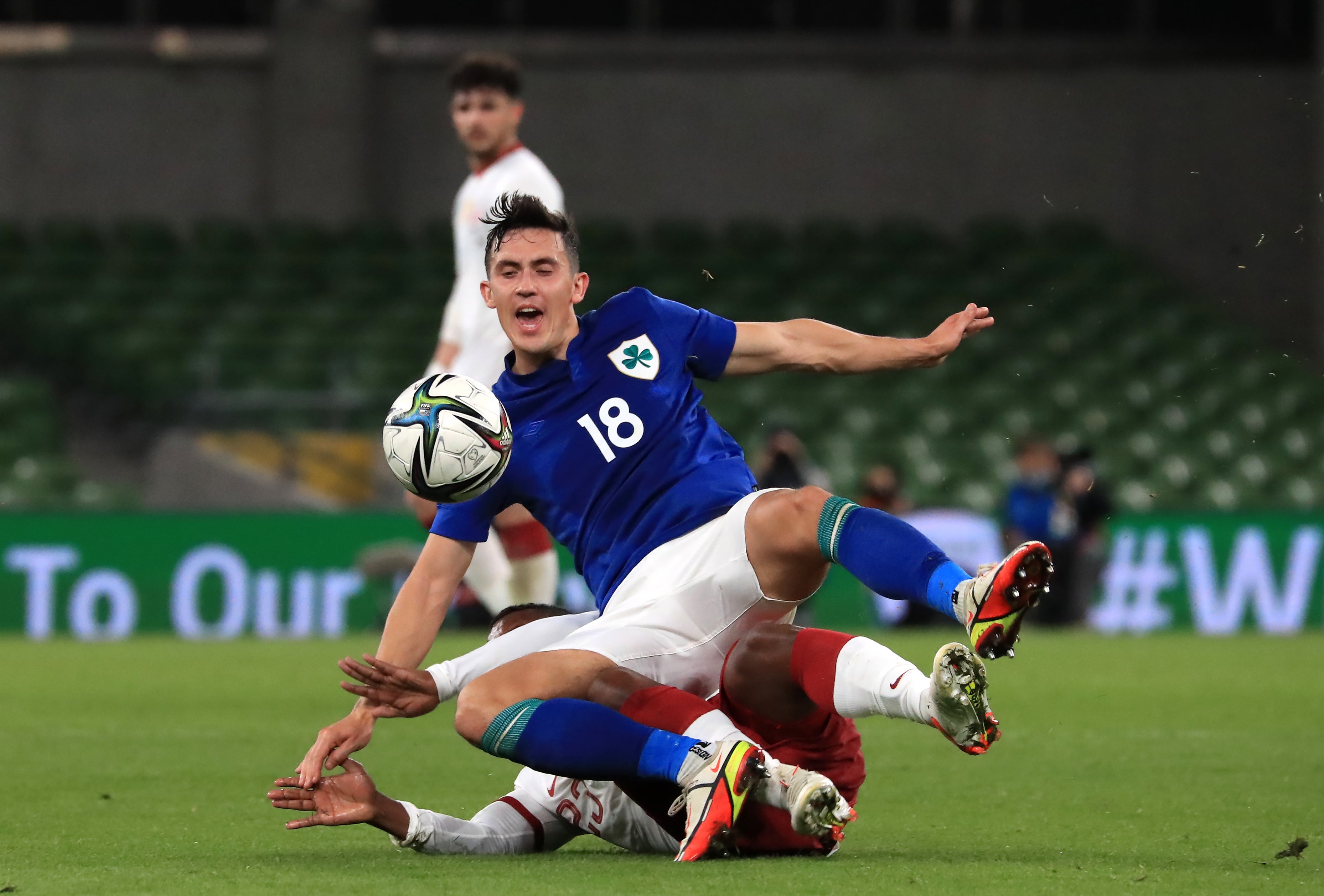 Republic of Ireland midfielder Jamie McGrath has enjoyed a rapid rise (Donall Farmer/PA)