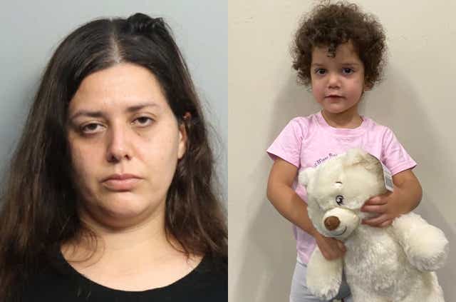 <p>Carolina Vizcarra left her daughter with two strangers at a Florida hospital on 12 October </p>