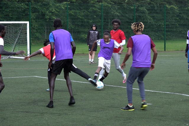 Scunthorpe United Community Trust’s coaching programme for refugees was hugely successful (Rich McCarthy/PA)