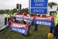 Insulate Britain pausing ‘civil resistance’ campaign until 25 October 