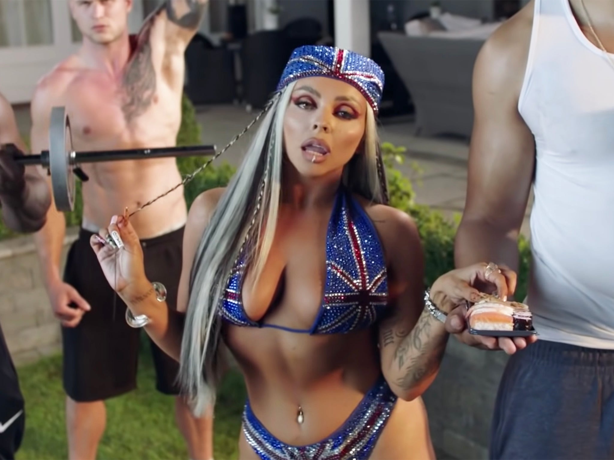 Jesy Nelson in the music video for ‘Boyz'