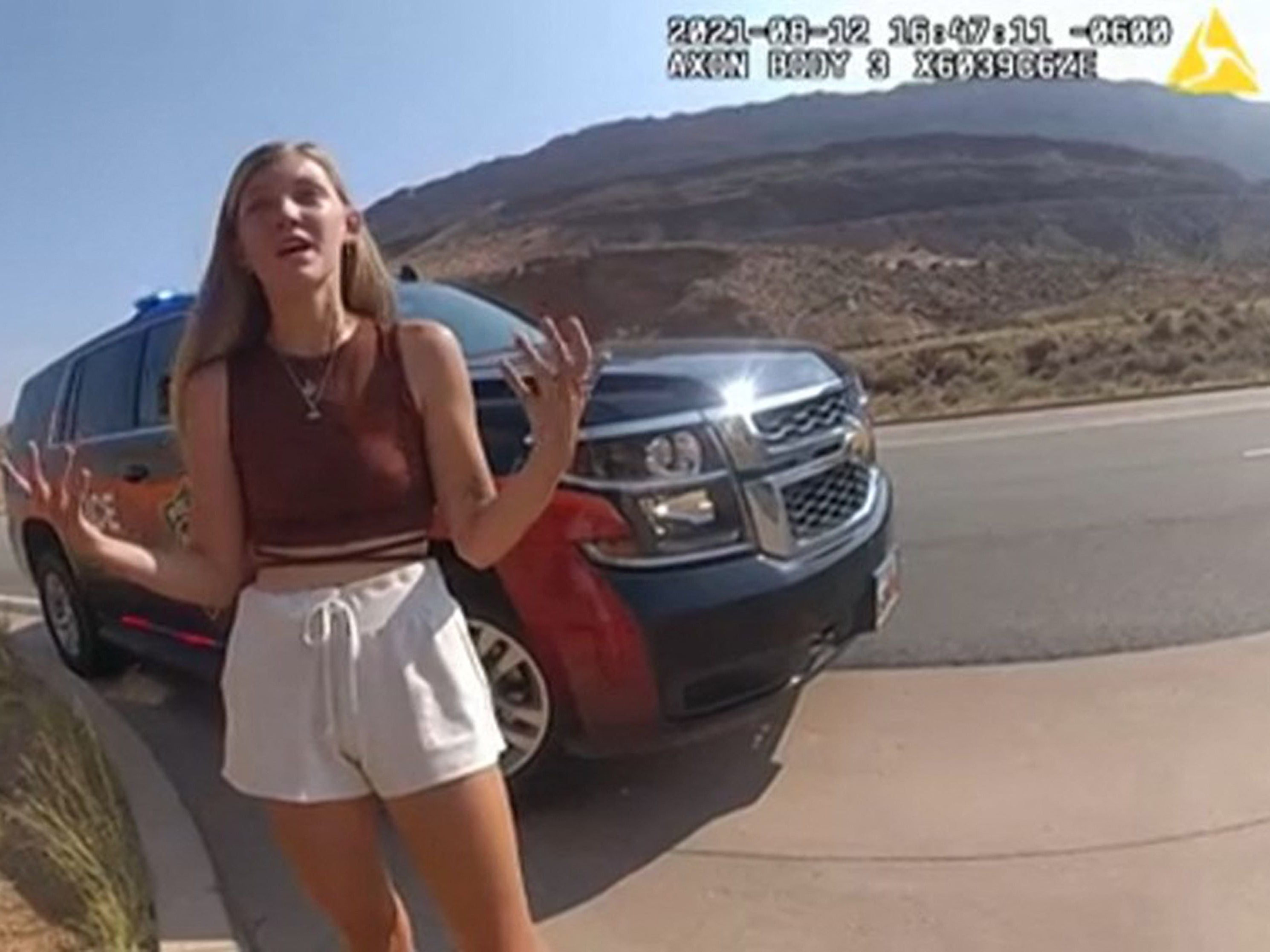 Gabby Petito speaks with police responding to an altercation between her and her boyfriend in Utah