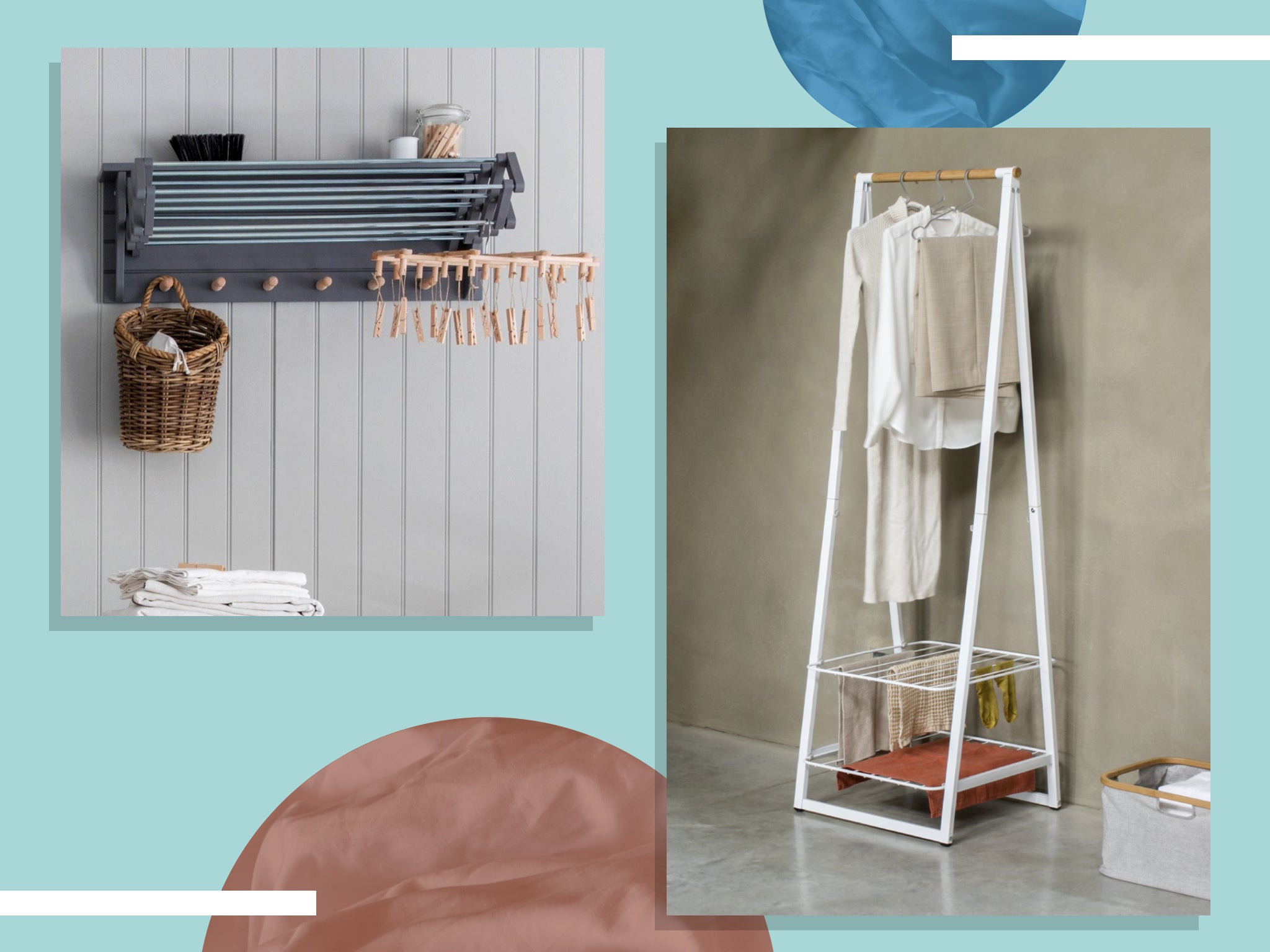 Indoor and Outdoor Line New Quality Laundry Clothes Horse Drying Airer Rack 