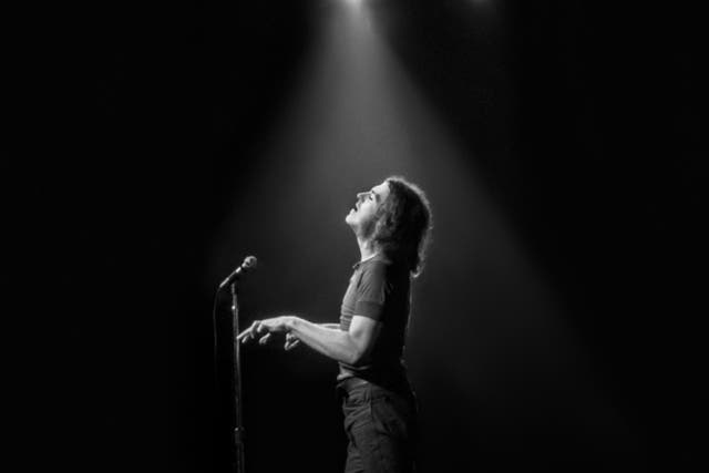 <p>Cocker on stage during the tour </p>