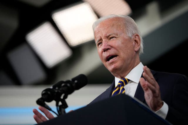 <p>President Joe Biden speaks from the White House about his Covid-19 vaccination mandate</p>
