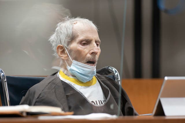 <p>Robert Durst at his sentencing</p>