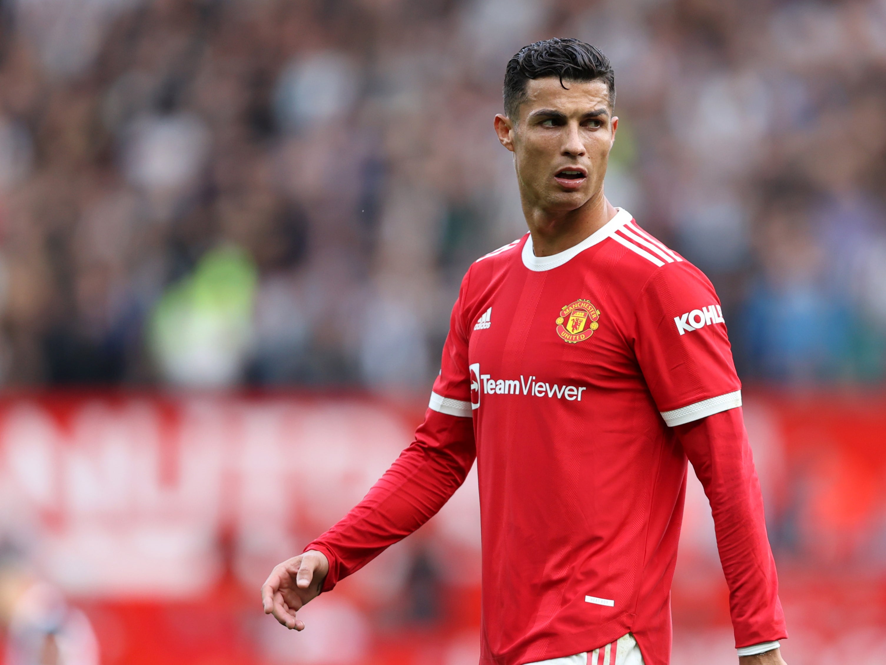 Manchester United's Cristiano Ronaldo arrives for the Premier