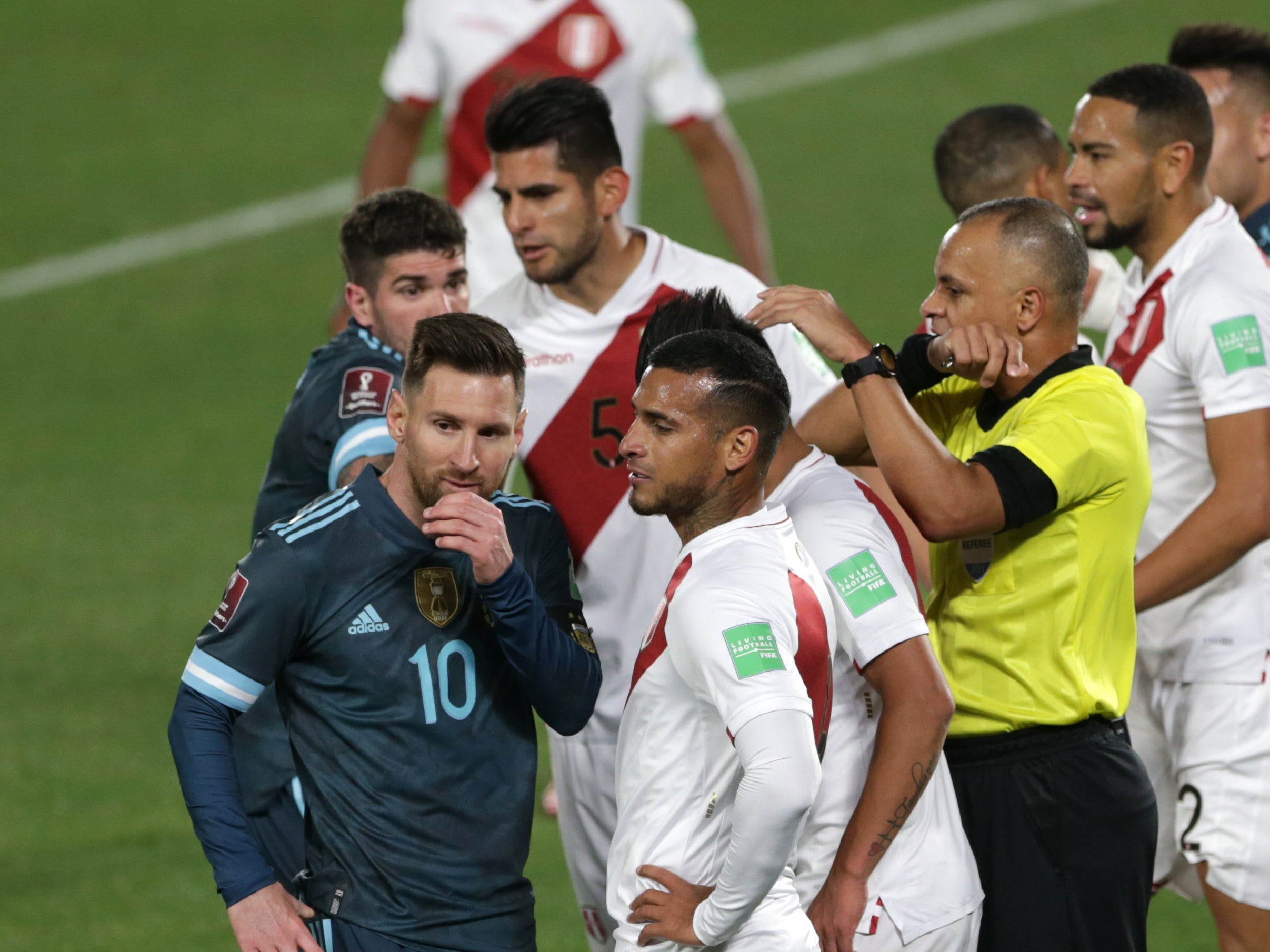 Lionel Messi of Argentina was upset at the Brazilian official’s performance